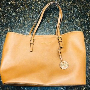 MICHAEL Kors Jet Set Travel Top Zip Tote Acorn